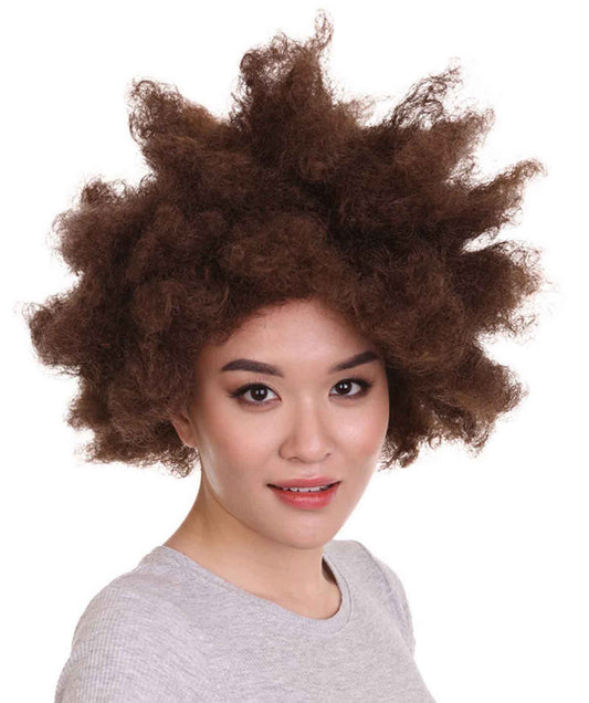 レディース Deadpool Domino アフロ H-3843 コスプレウィッグ プレミアム 通気性の良い キャップレスキャップ