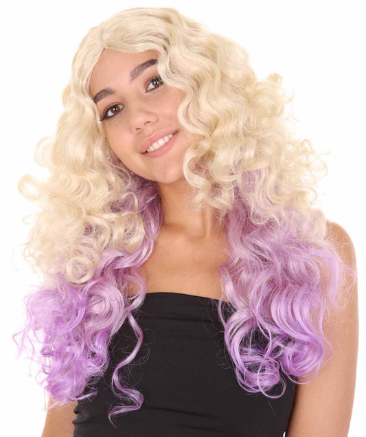 コスプレウィッグ Descendants 2 Mal H-3598 マルチカラーTV/映画ファンシーコスプレハロウィンウィッグ プレミアム 通気性の良い キャップレスキャップ