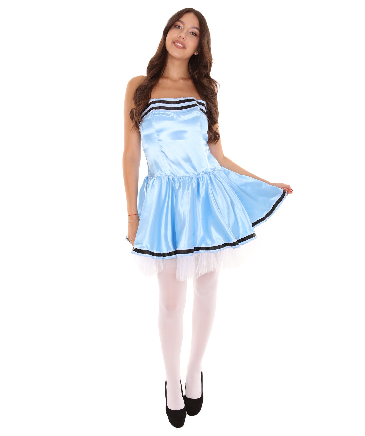 女性用 JCO-344_2 フレンチメイド制服コスプレ ミディアムブルーコスチューム
