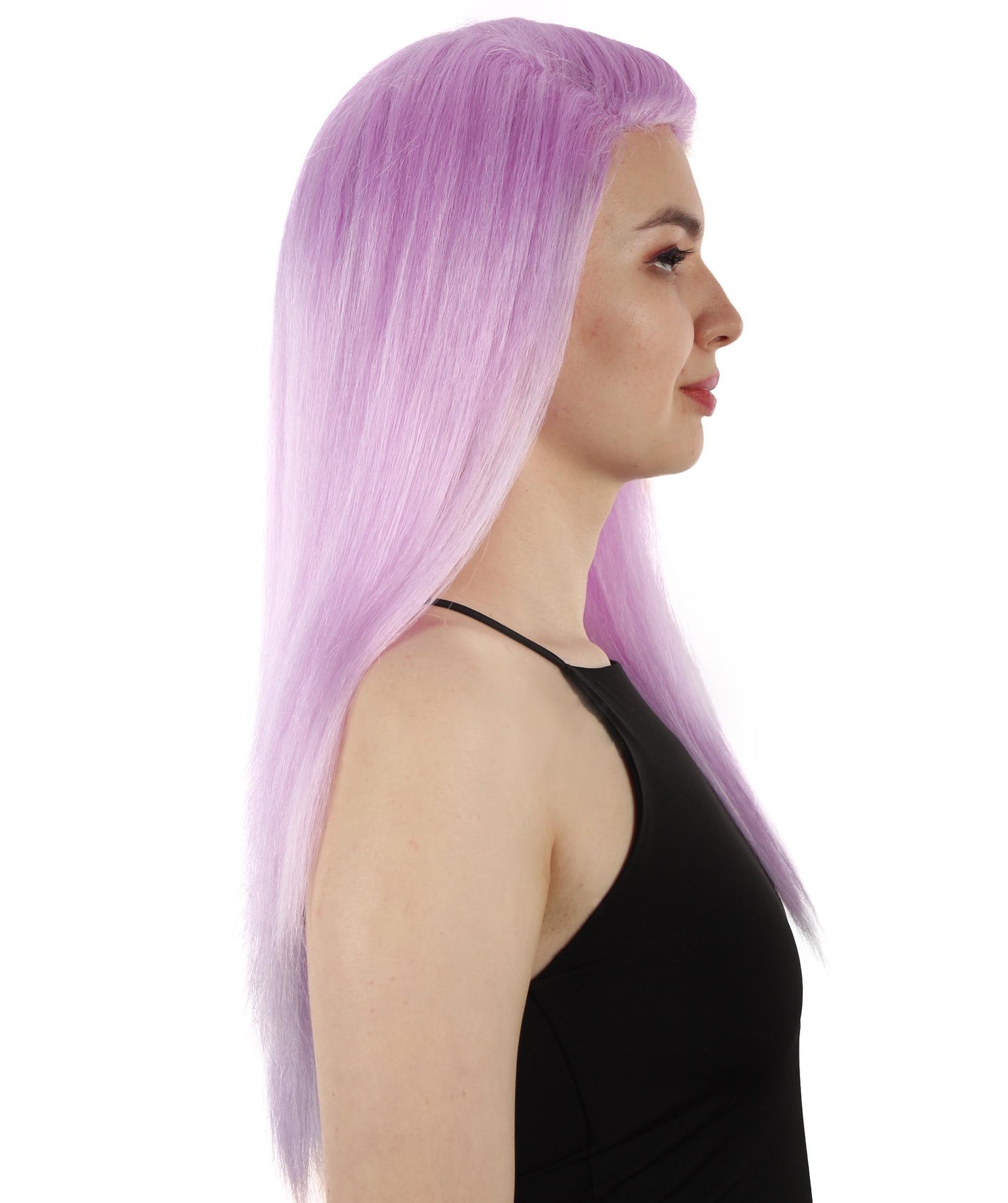 女性用ロングストレートサイドパートコスプレウィッグ ライトパープル H-5220_13 ファンシースタイル プレミアムハロウィンパーティーウィッグコレクション