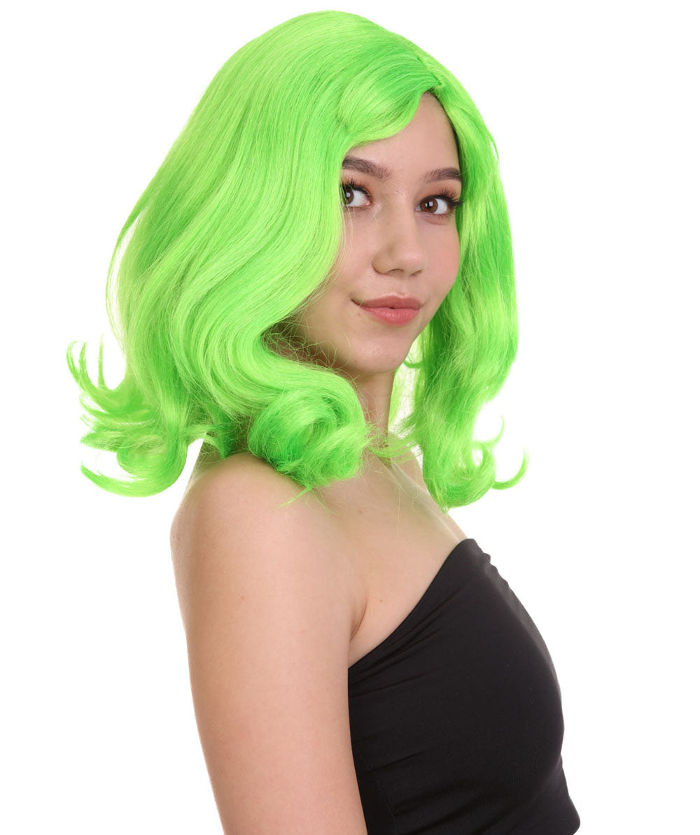 Wigs2you ハロウィン パーティー プレミアム レディース H-1275 着けやすい 快適なフィット感 ページボーイ ライム ウィッグ