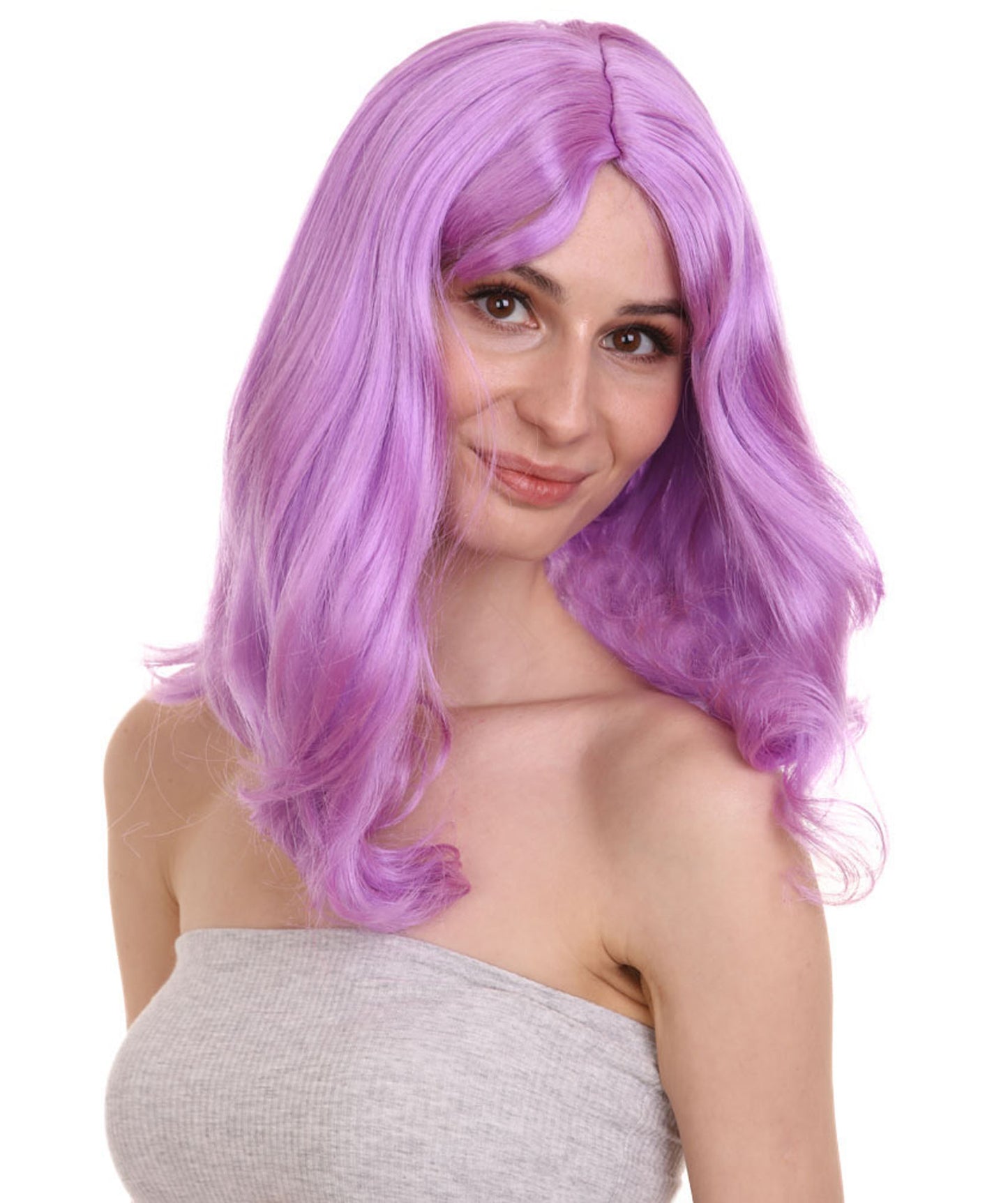Wigs2you ハロウィン パーティー プレミアム レディース H-1281 着けやすい 快適なフィット感 パープル ページボーイ ウィッグ