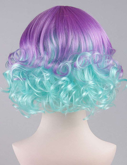 カーニバル波打ったショートかつら収集|割増空気を通すCaplessなキャップH-375
