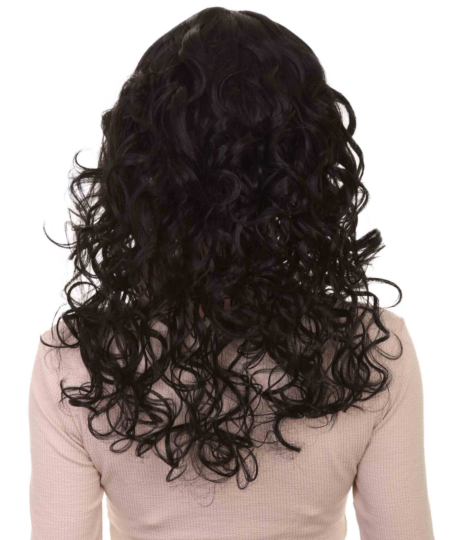 Wigs2you ハロウィンパーティープレミアムレディース H-1013 着用しやすい ベラウィッグ ブラックカラー
