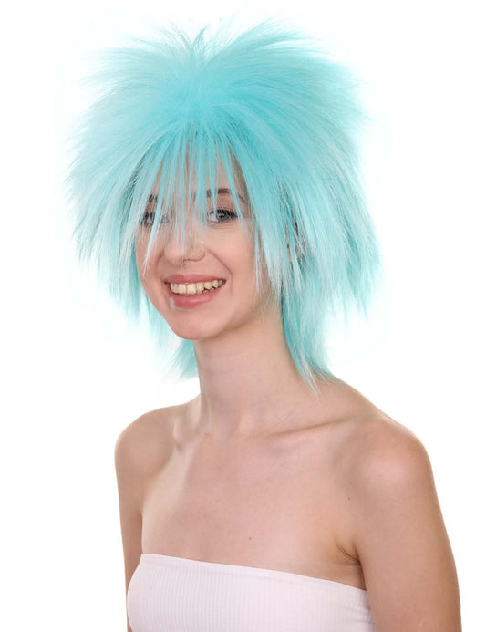Wigs2you ハロウィンパーティープレミアムレディース H-1688 着け心地が良い とても快適 ファンキーパンク ライトブルーウィッグ