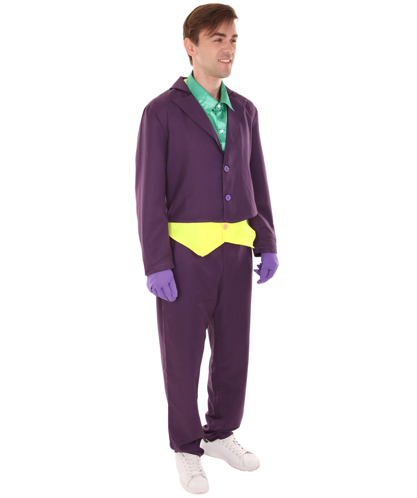 男性 JCP-131 のデラックスクラウンパープルスーツコスチューム マルチカラーハロウィンコスチューム