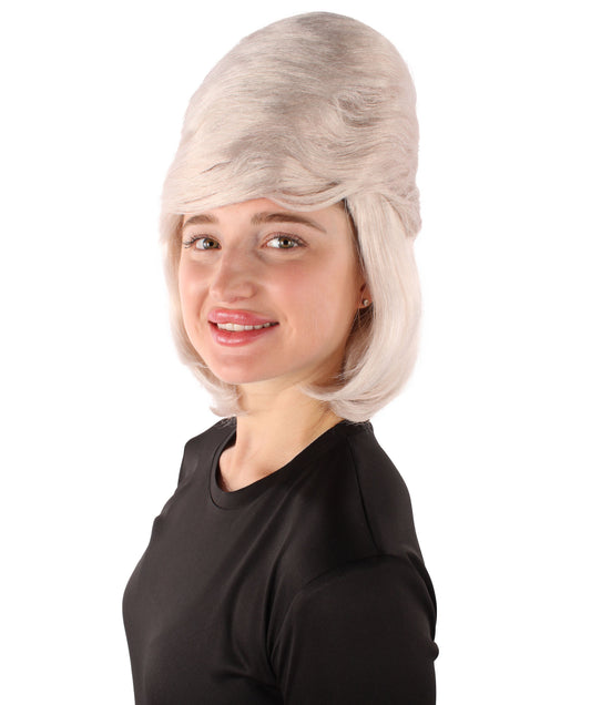 女性用H-5873 シングラーシグネチャー ブロンド ビーハイブ ウィッグ ハロウィンに最適 難燃性合成ファイバー