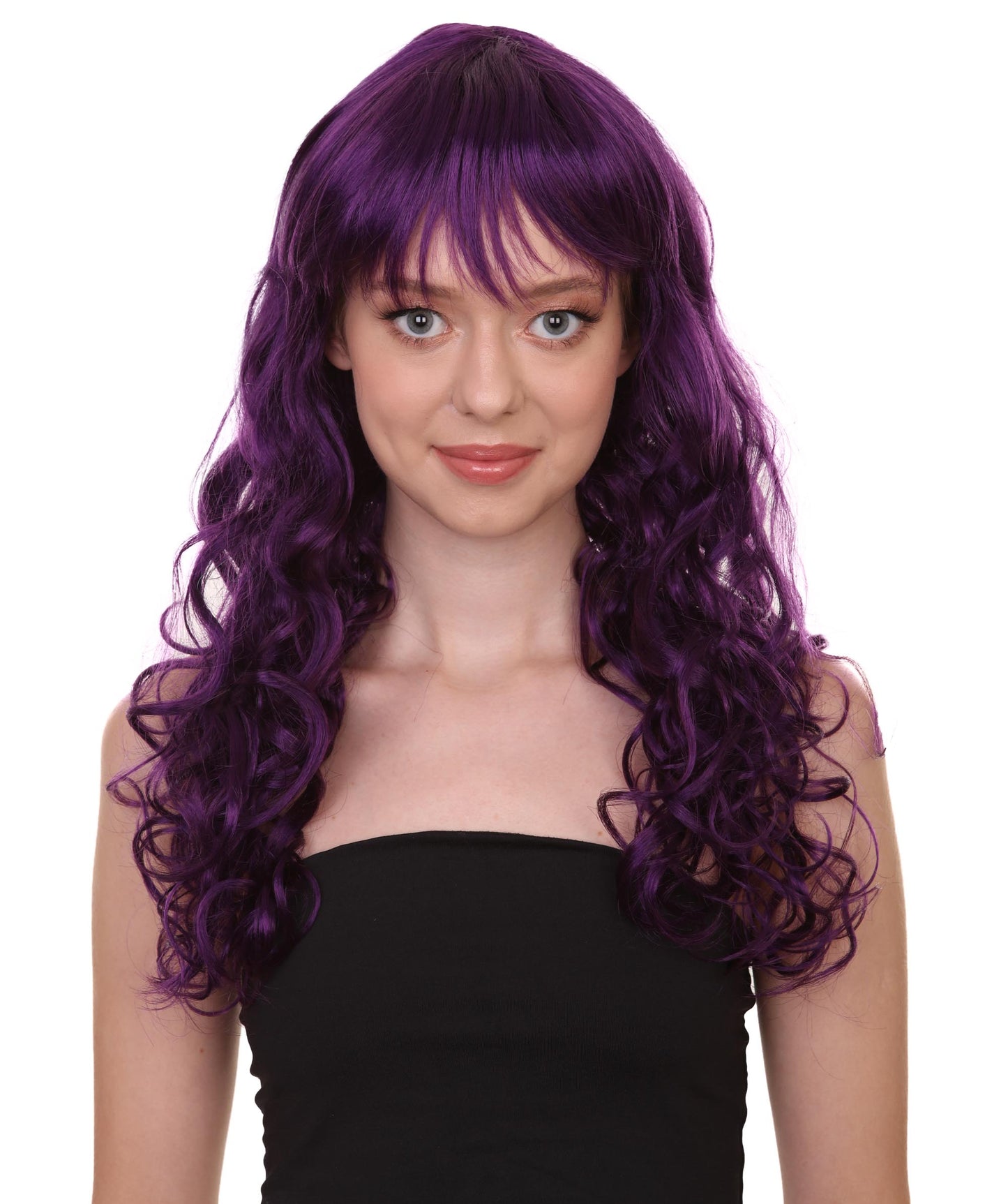 Wigs2you ハロウィンパーティープレミアム レディース H-1009 着用しやすい ベラウィッグ バイオレットカラー