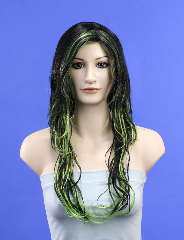 ハロウィンパーティープレミアムレディース H-158 ジェットブラック ラッシュブラウンHL ファンシーキャラクターファッションウィッグ ソフト合成繊維