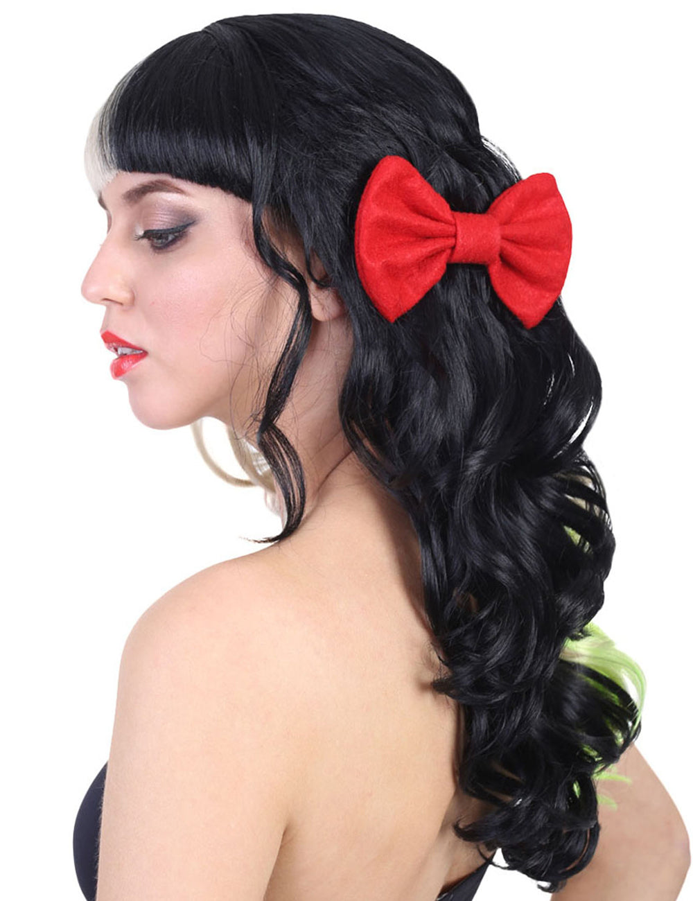 Wigs2you ハロウィンパーティープレミアムレディース H-1468 美しいルックを手に入れよう!独占!コスプレウィッグ メラニー 小さな赤リボン2つスタイル