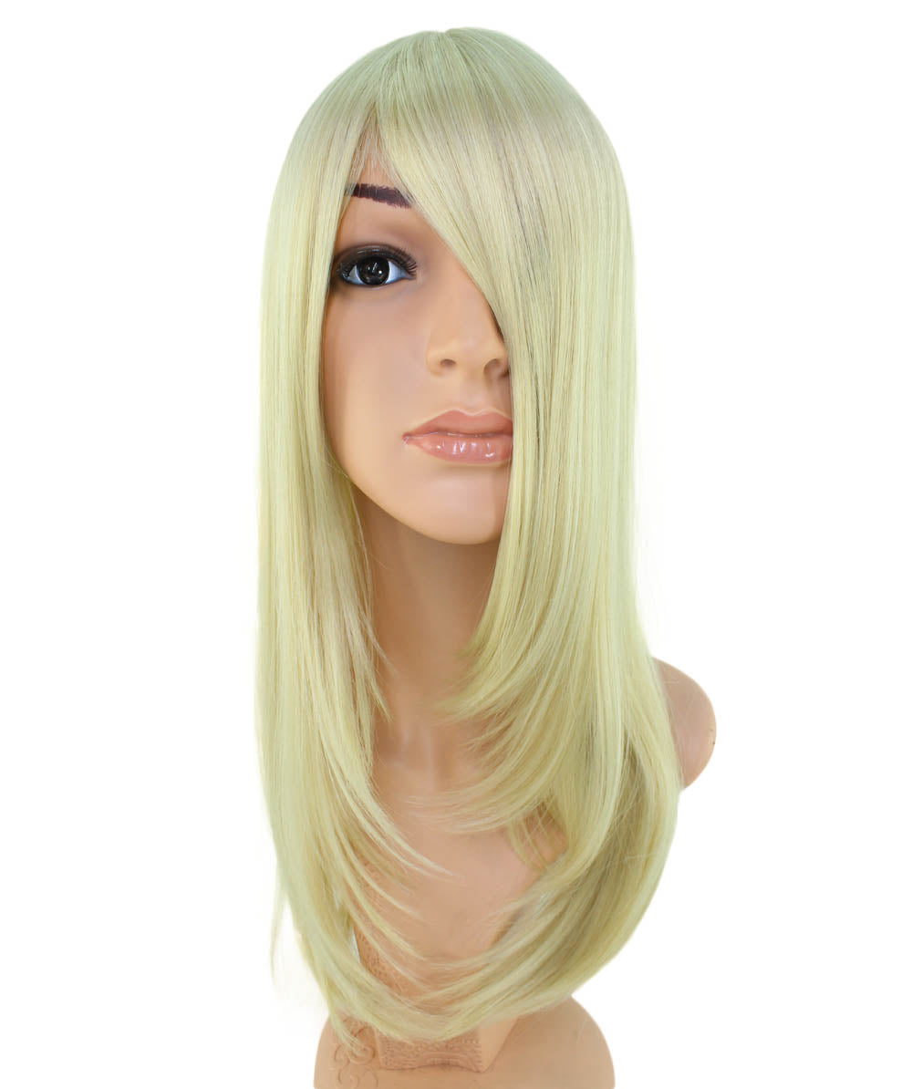 レディースファッション C-054 ロングストレート C-プラチナブロンド コスプレヒートスタイラブルウィッグ