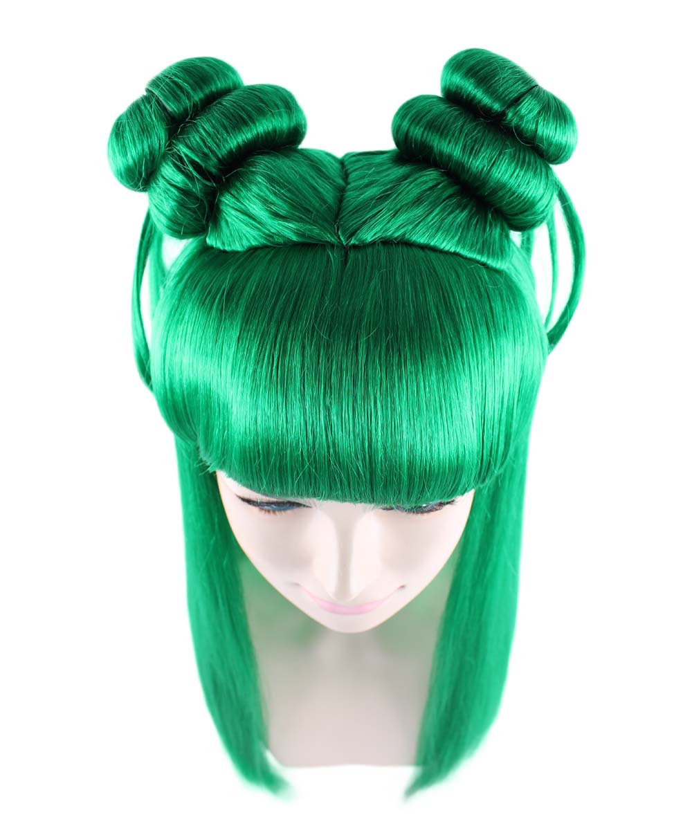 Wigs2you ハロウィン パーティー プレミアム レディース H-1202 快適なフィット感 ダークグリーン アジアン プリンセス ウィッグ