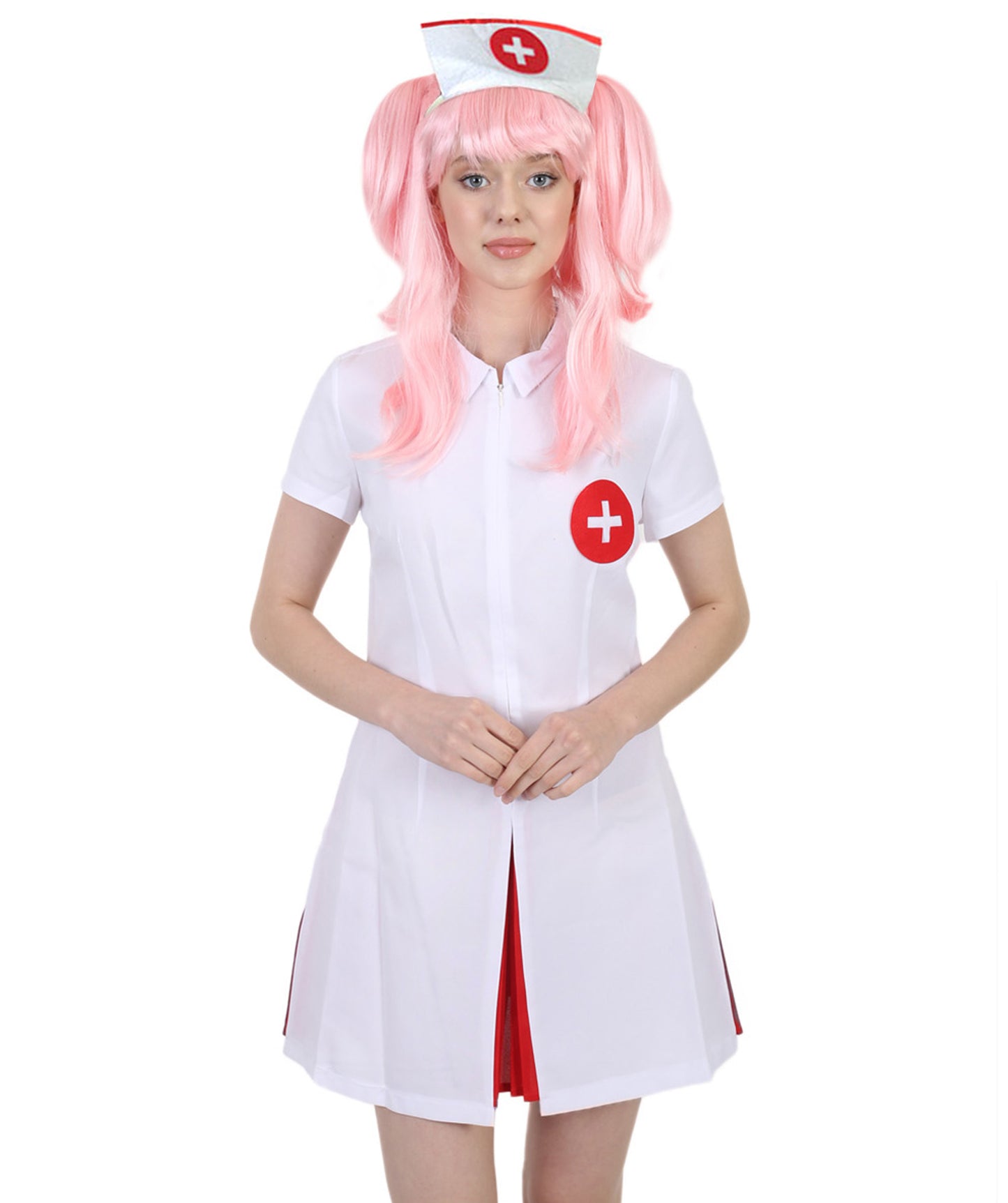 大人の女性用 JCO-003 "あーん" セクシーな看護師の役割プレイコスチューム 白のコスプレハロウィンコスチューム