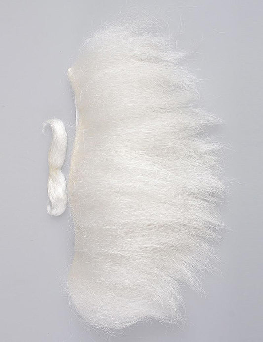 ホワイトメリークリスマスサンタのひげセットと口ひげ、Santa-013