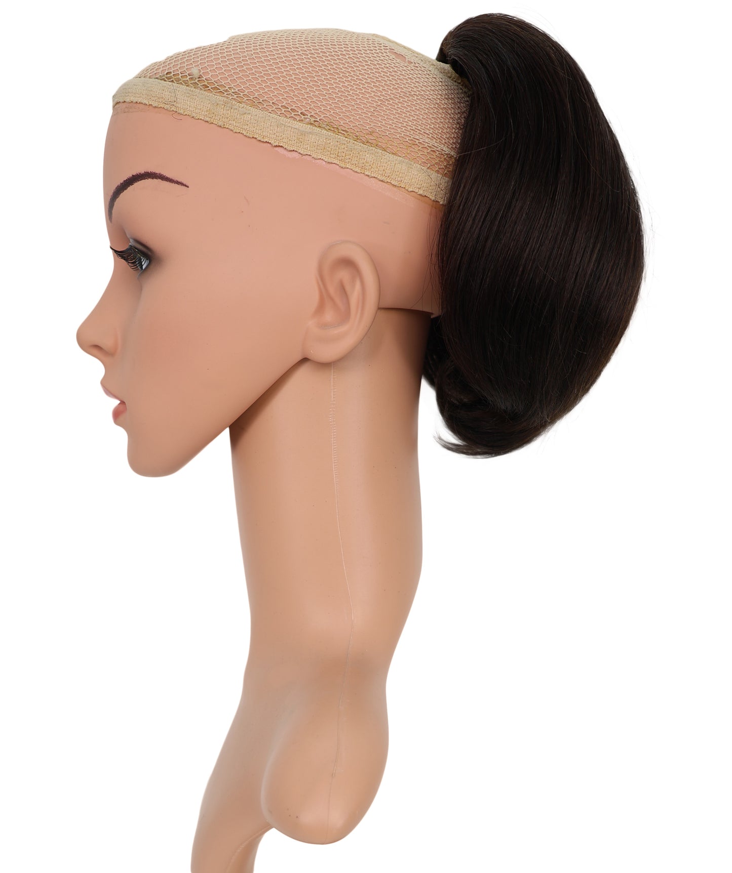 Wigs2you 8インチ(約20cm)の100%人毛ポニーテールウィッグ、PON-021。ナチュラルブラック。女性らしいナチュラルでエレガント、そしてリアルな仕上がり。