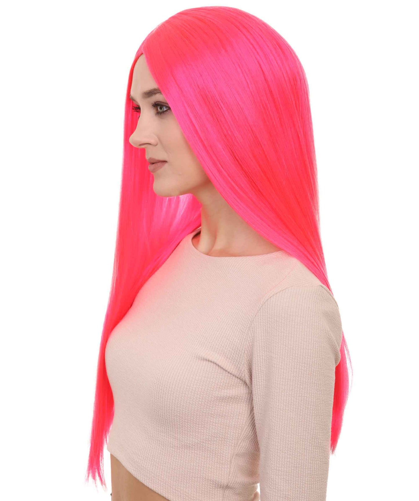 Wigs2you ハロウィンパーティープレミアム H-886 悪の花嫁 II 女性ウィッグ ネオンピンク色