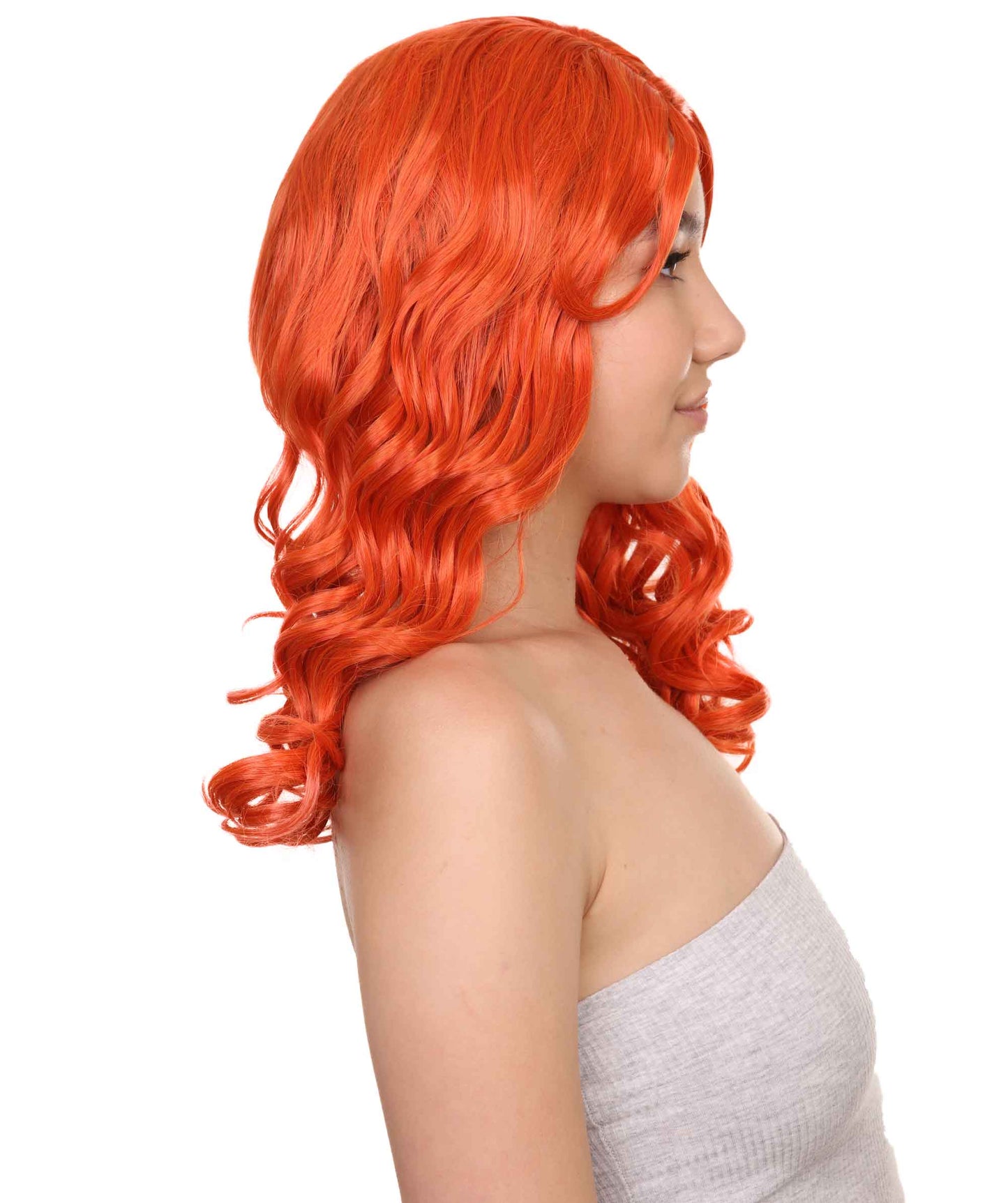 Wigs2you ハロウィンパーティープレミアム レディース H-1081 アリスウィッグ 鏡の国のアリス オレンジ色