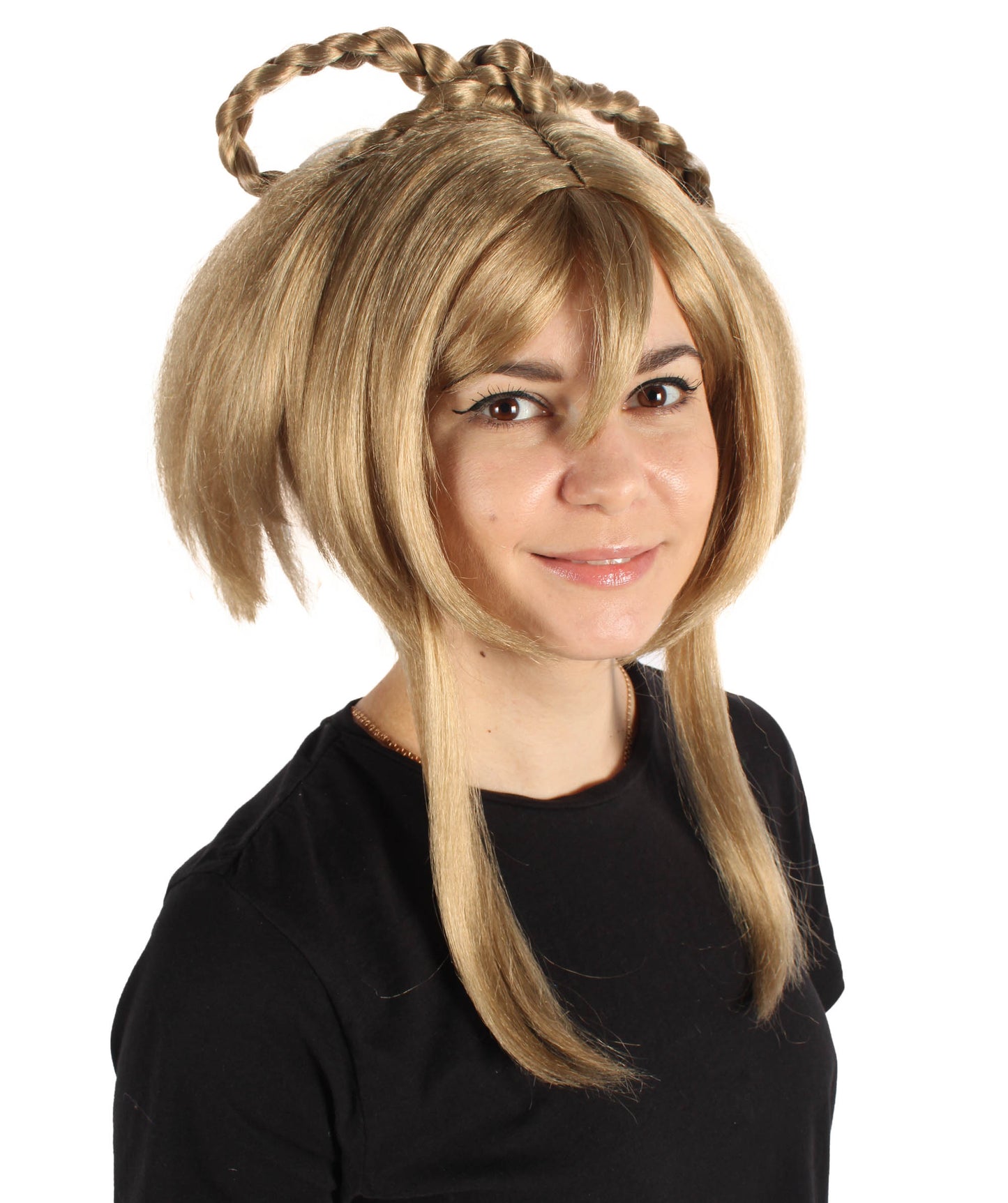 Wigs2you H-6921 アクションロールプレイングゲームキャラクター用ショートコスプレブロンドウィッグ I ハロウィンに最適 I 難燃性合成繊維