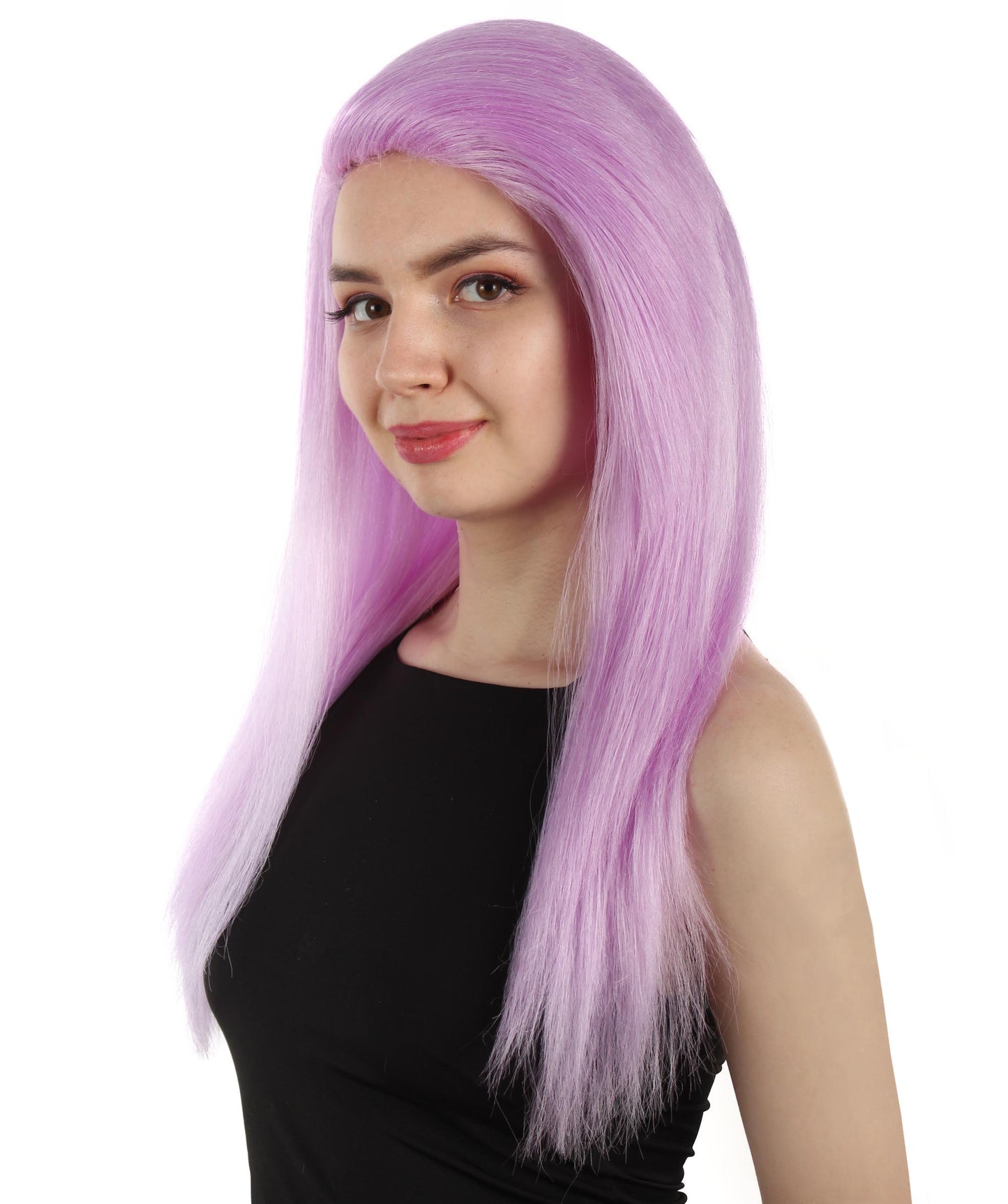 女性用ロングストレートサイドパートコスプレウィッグ ライトパープル H-5220_13 ファンシースタイル プレミアムハロウィンパーティーウィッグコレクション