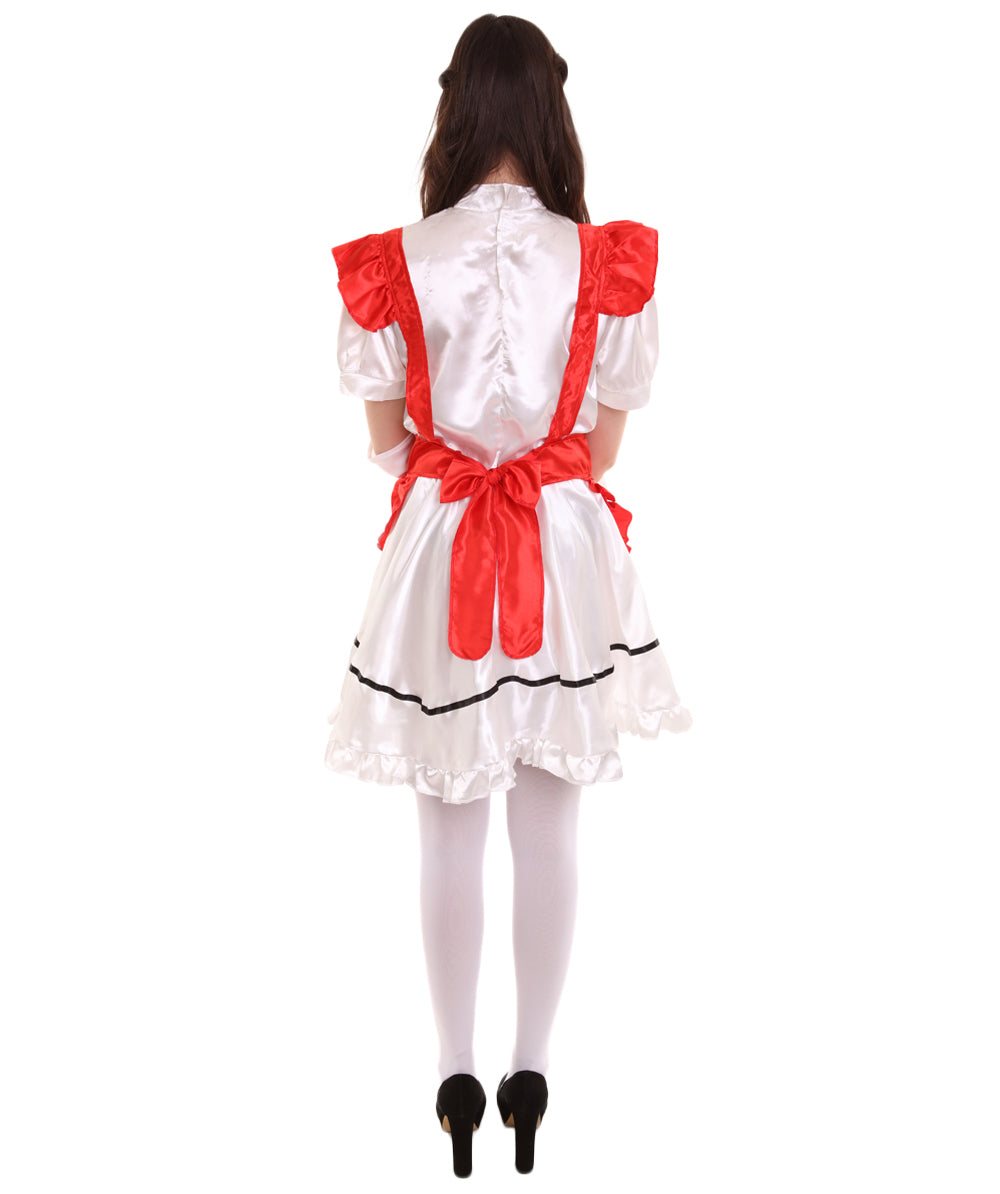 女性用 JCO-326_16 アニメ コスプレ フレンチメイド ファンシー ドレス レッド コスプレ コスチューム