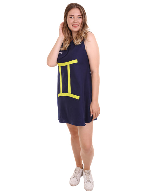 大人用女性の 12 JCO-258 双子座の星座 パーティー トロール ドレス コスチューム ブルー コスプレコスチューム