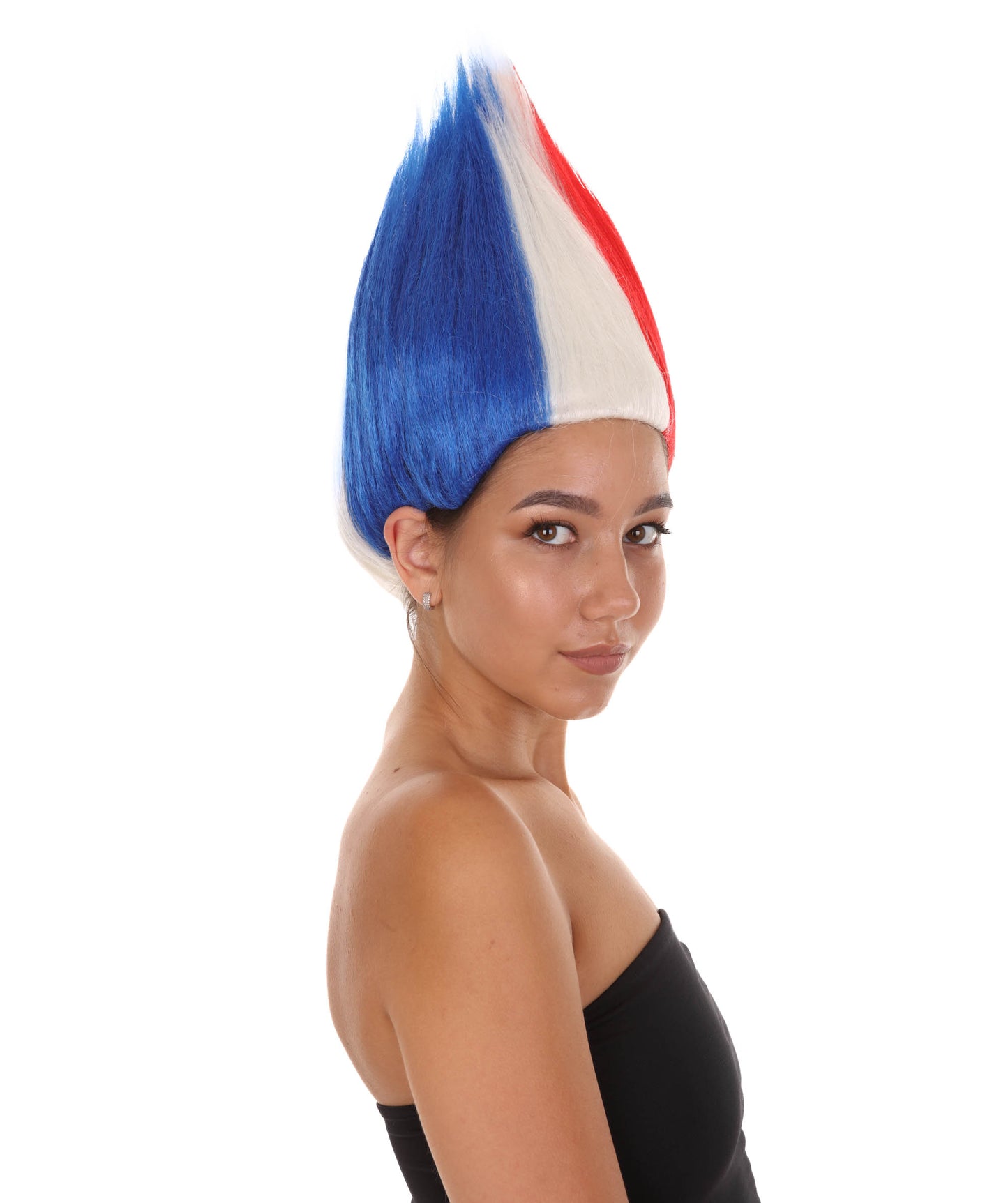 Wigs2you ハロウィンパーティープレミアム H-1791 着け心地が良い とても快適 女性用コスプレウィッグ フランス国旗 トロールズスタイル