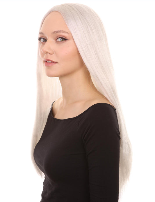 Wigs2you ハロウィンパーティープレミアム レディース H-684 ロング魔女ウィッグ ホワイト色