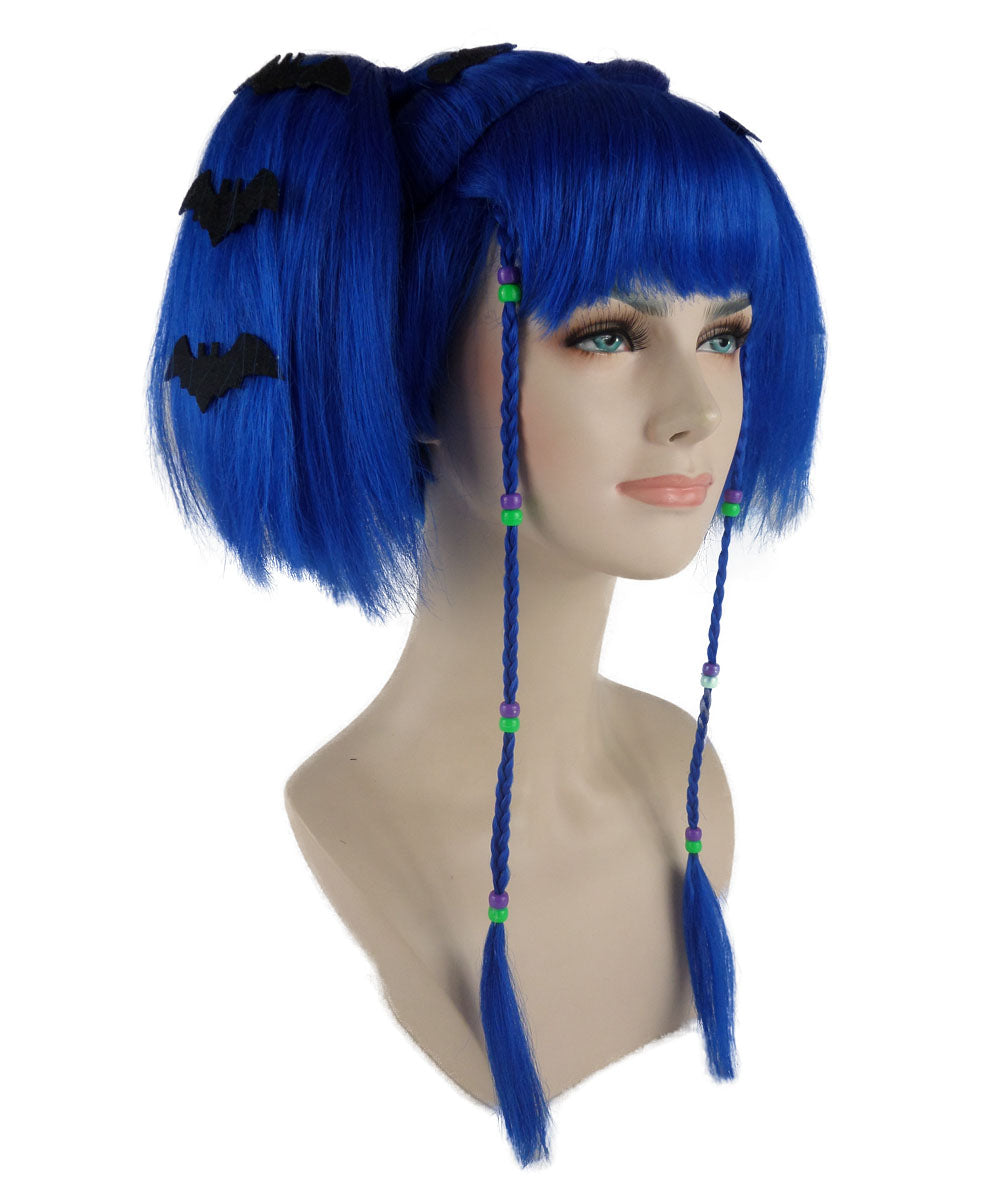 Wigs2you ハロウィンパーティープレミアム レディース H-705 バットエンジェルウィッグ ダークブルー色