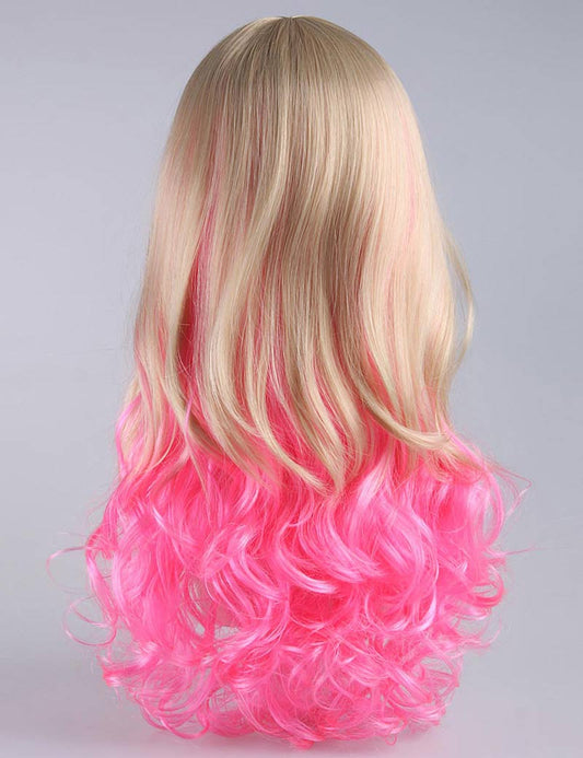 王女ジェシー婦人用かつら ブロンドのピンクのコスプレ・ハロウィンかつら|割増空気を通すCaplessなキャップH-305