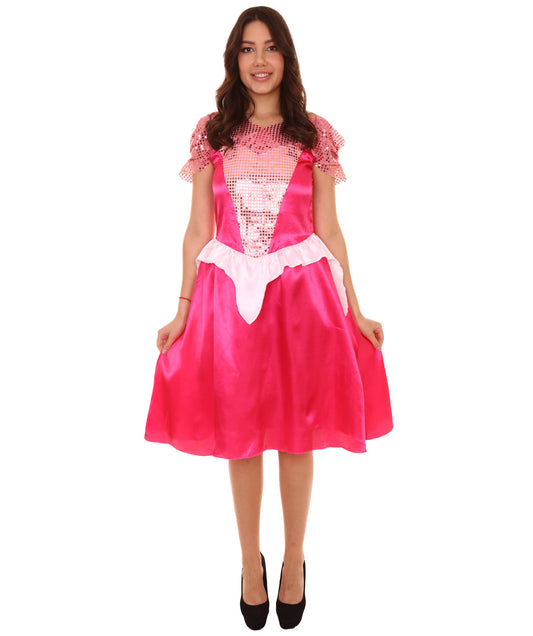 女性 JCP-166 のプリンセスドレスコスチューム ピンク コスプレコスチューム