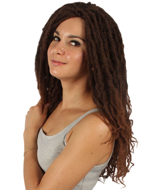 Wigs2youハロウィンパーティープレミアムレディースH-1964 美しい見た目のデラックスドレッドロックブラウンウィッグ