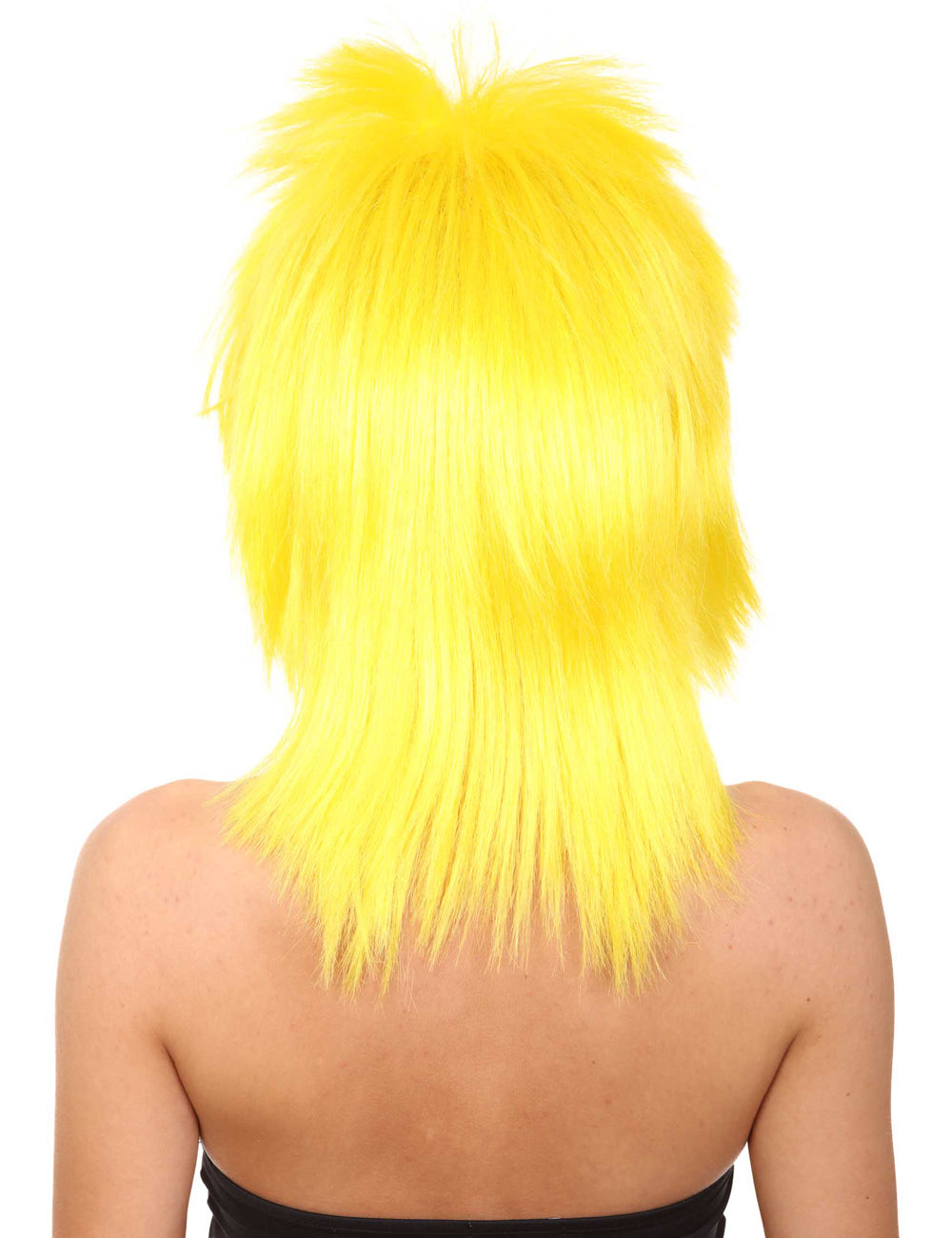 Wigs2you ハロウィン パーティー プレミアム H-1311 簡単に着用でき 快適なフィット感 80 年代女性イエロー ロッカー スタイルウィッグ