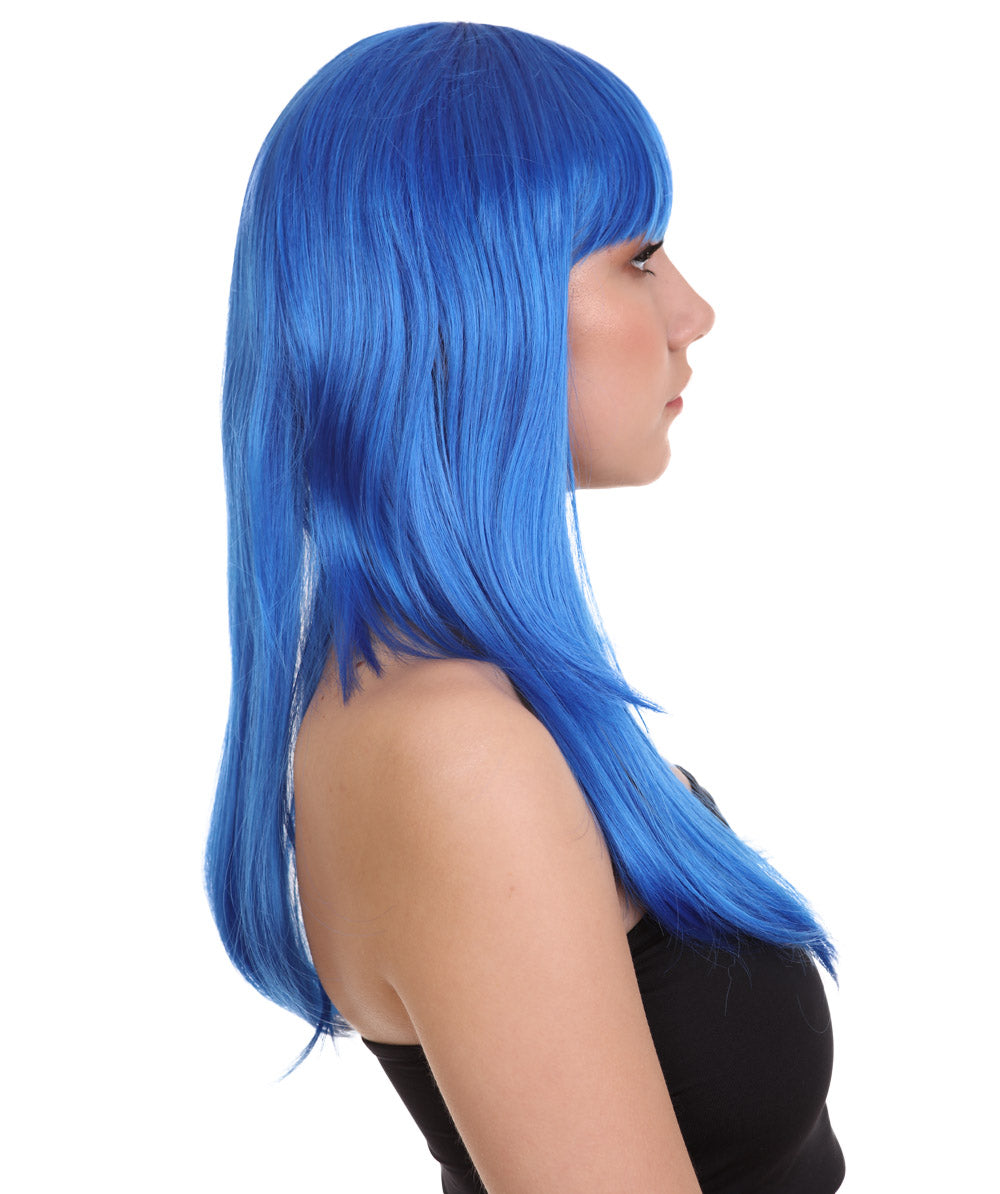 Wigs2you ハロウィン パーティー プレミアム レディース H-1047 とても快適なグラマー グリーン ウィッグ ダークブルー色