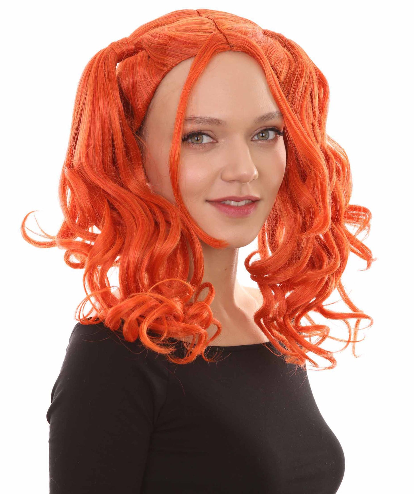 Wigs2you ハロウィンパーティー プレミアム レディース H-734 ドリー ピグテールウィッグ オレンジ色