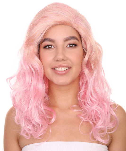 プレミアムハロウィンパーティーレディ H-5412 ミディアムレングス ウェービーハリウッドグラムウィッグ ピン