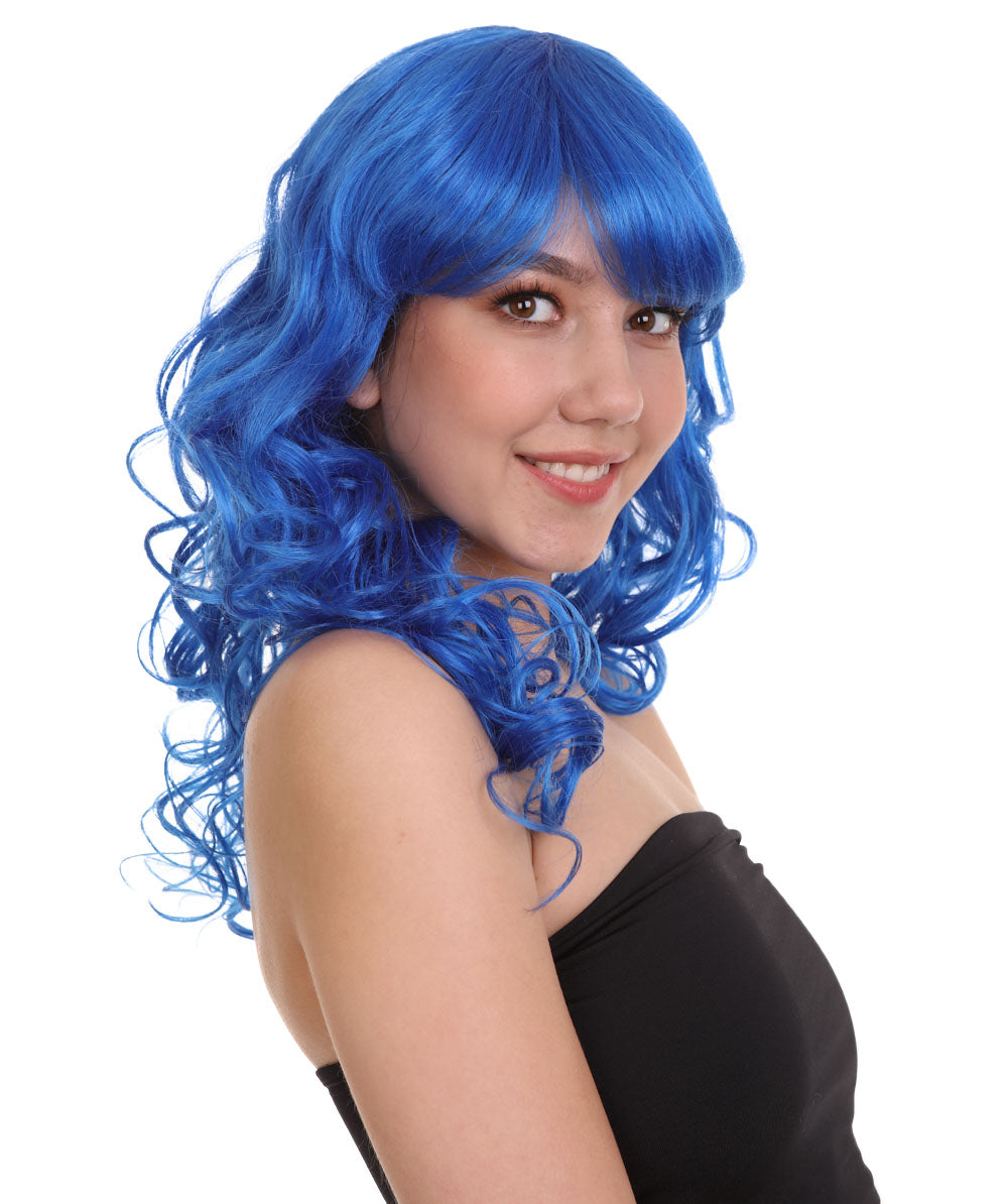 Wigs2you ハロウィンパーティープレミアムレディース H-1005 着用しやすい ベラウィッグ ダークブルー色