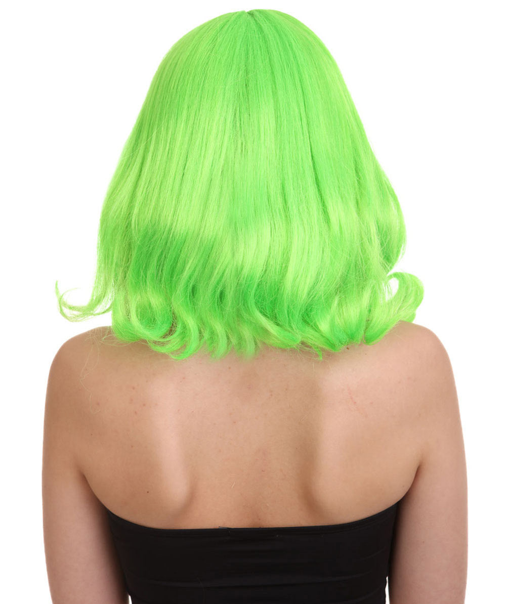 Wigs2you ハロウィン パーティー プレミアム レディース H-1275 着けやすい 快適なフィット感 ページボーイ ライム ウィッグ