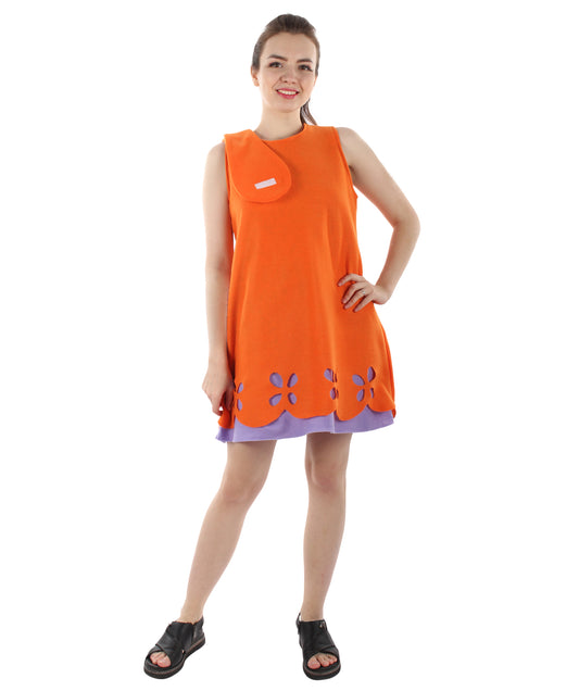 ウィメンズ JCP-027_3 トロールズ ポピー コスプレ オレンジ コスチューム デラックス ハロウィン コスチューム