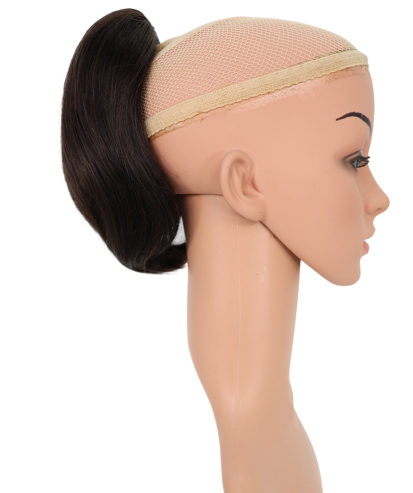 Wigs2you 8インチ(約20cm)の100%人毛ポニーテールウィッグ、PON-021。ナチュラルブラック。女性らしいナチュラルでエレガント、そしてリアルな仕上がり。