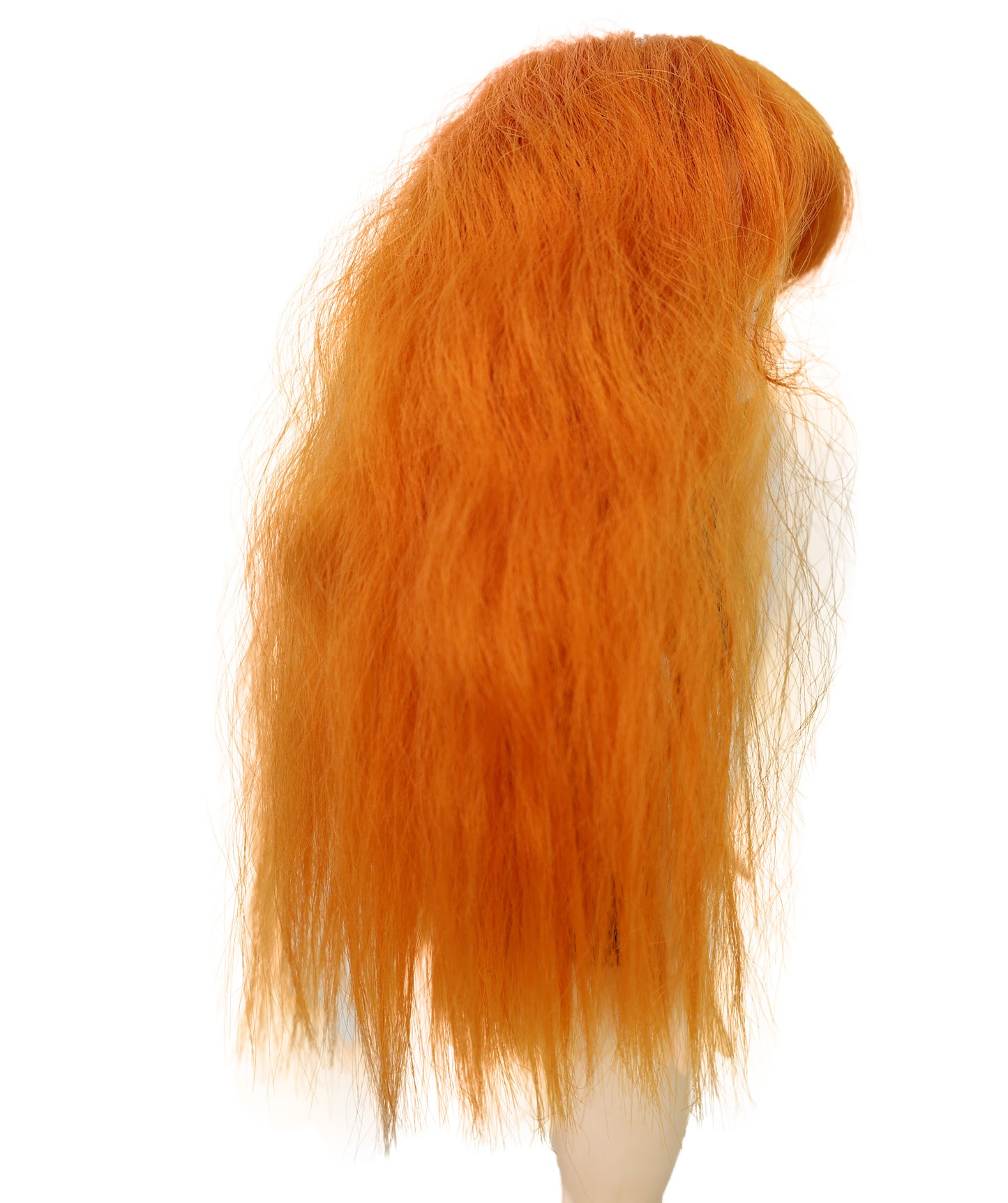 Wigs2you B-203 9インチドール用ロングウィッグ|オレンジ耐熱合成繊維使用|通常キャップ付き|ハンドメイドドール、玩具修復、ミニフィギュア、クラフトに最適|柔らかく絡まりにくい、スタイリング簡単なヘアピース