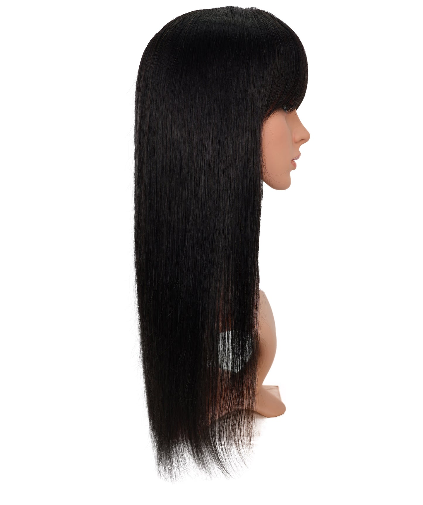 女性用ファッションスタイルウィッグ、24インチ 超ロングストレート 100%人毛、ナチュラルブラック、Wigs2you HH-183 フルウィッグ ナチュラルな輝き