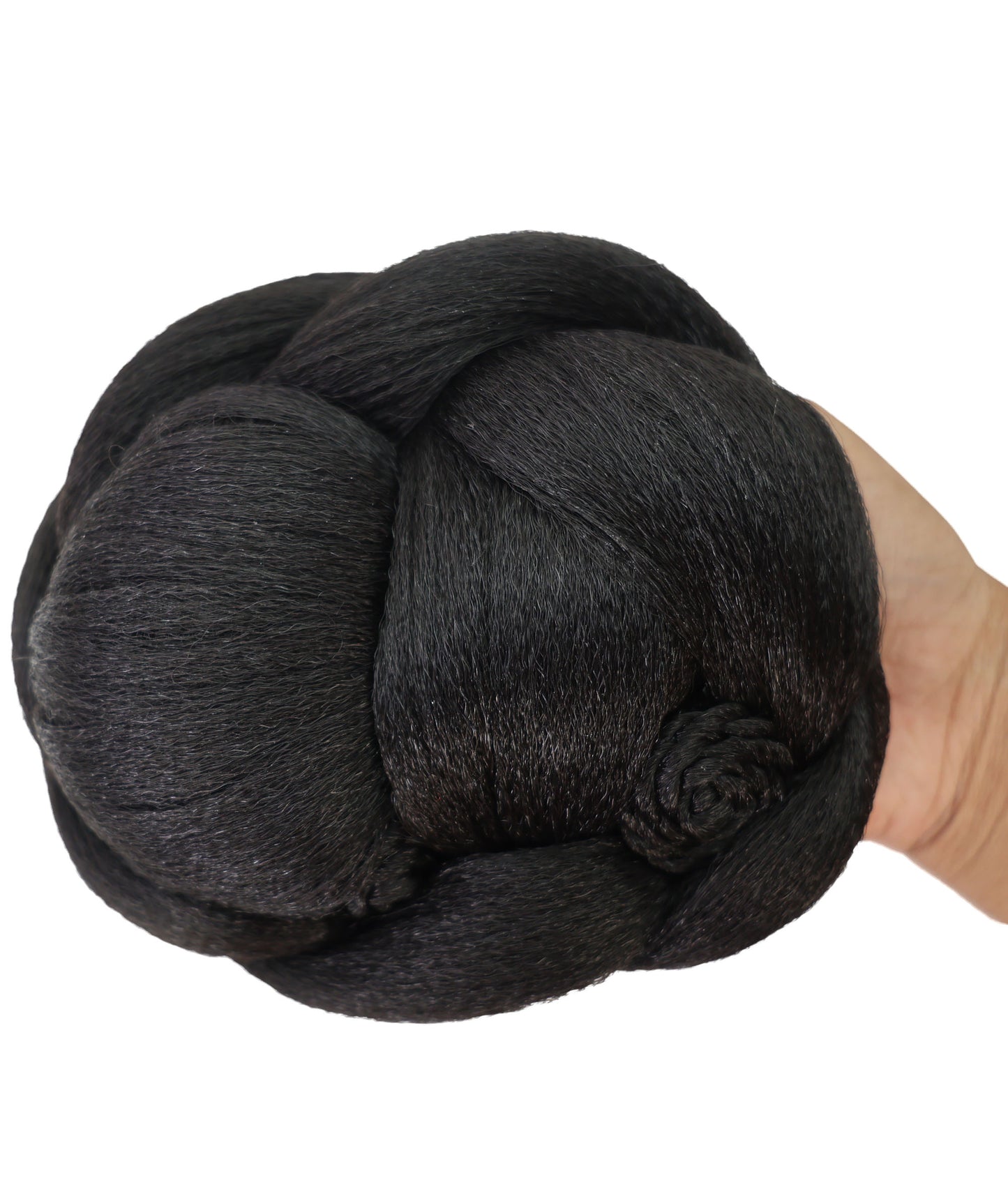 Wigs2you W-8470 エレガント シニヨンウィッグ 大きめお団子スタイル 合成繊維 ドームキャップ付き レディースヘアピース