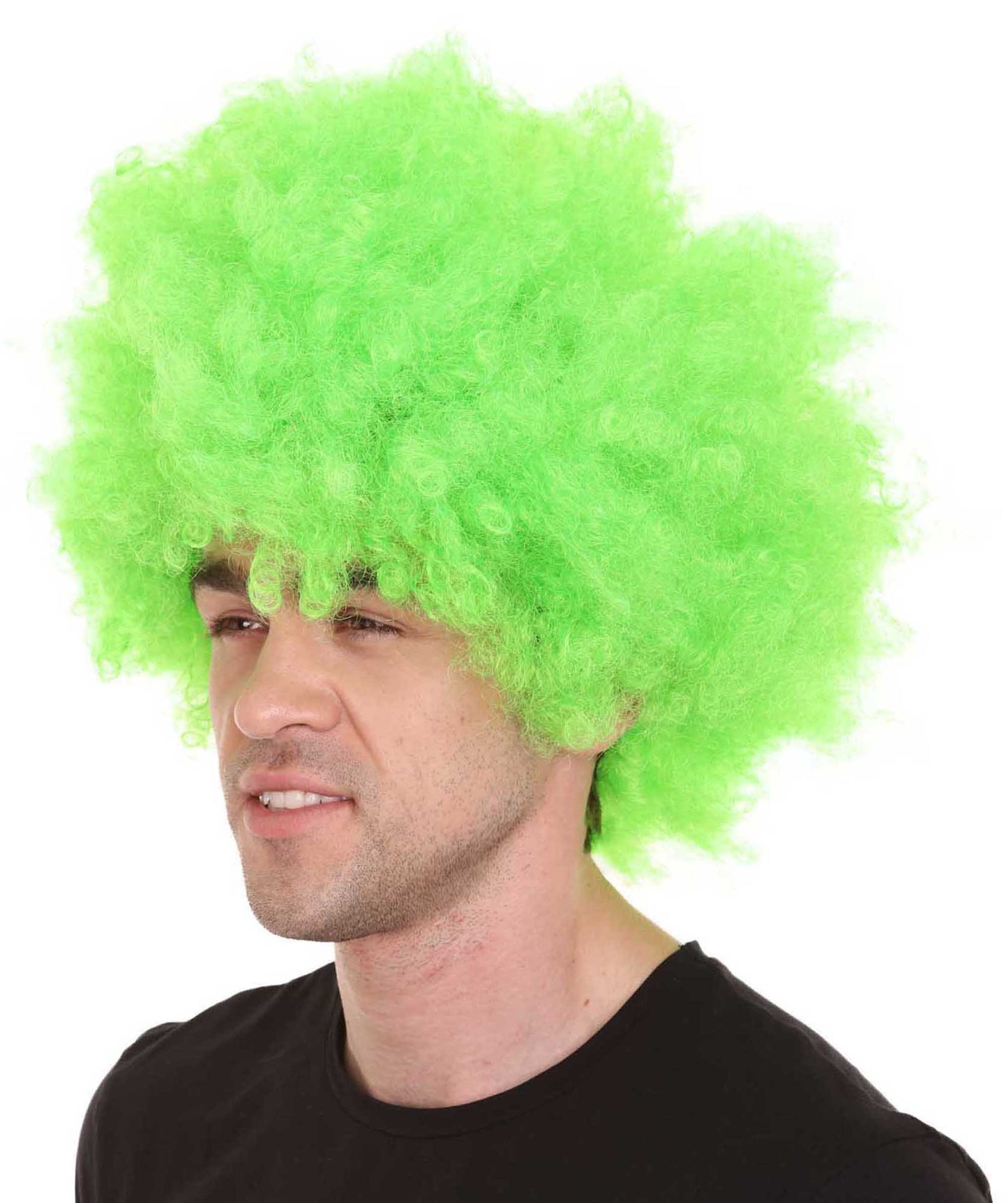 Wigs2you ハロウィンパーティープレミアム メンズ H-649 スーパーアフロウィッグ グリーン色