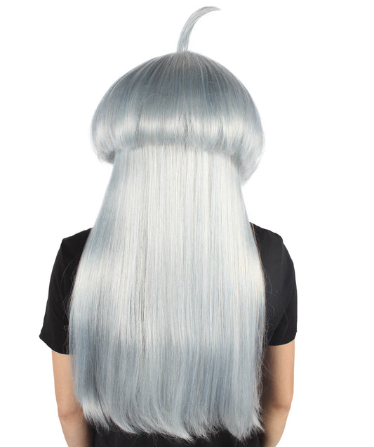 Wigs2you H-6913 大人女性用アニメ「マーキュリー デュエタゴニスト」ロングシルバーウィッグ|ハロウィンに最適|難燃性合成繊維