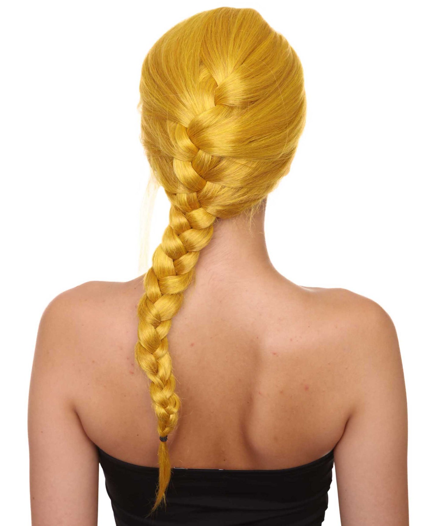 Wigs2you ハロウィン パーティー プレミアム レディース H-1181 快適なフィット感のゴールド編み込みウィッグ