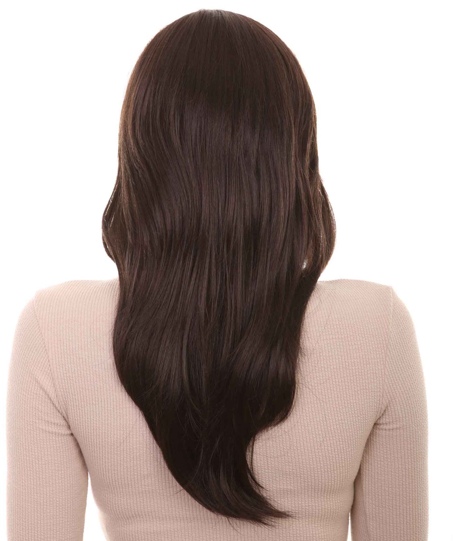 Wigs2you ハロウィンパーティープレミアム H-959 3レイヤーのパーティーガールウィッグ ダークブラウン色