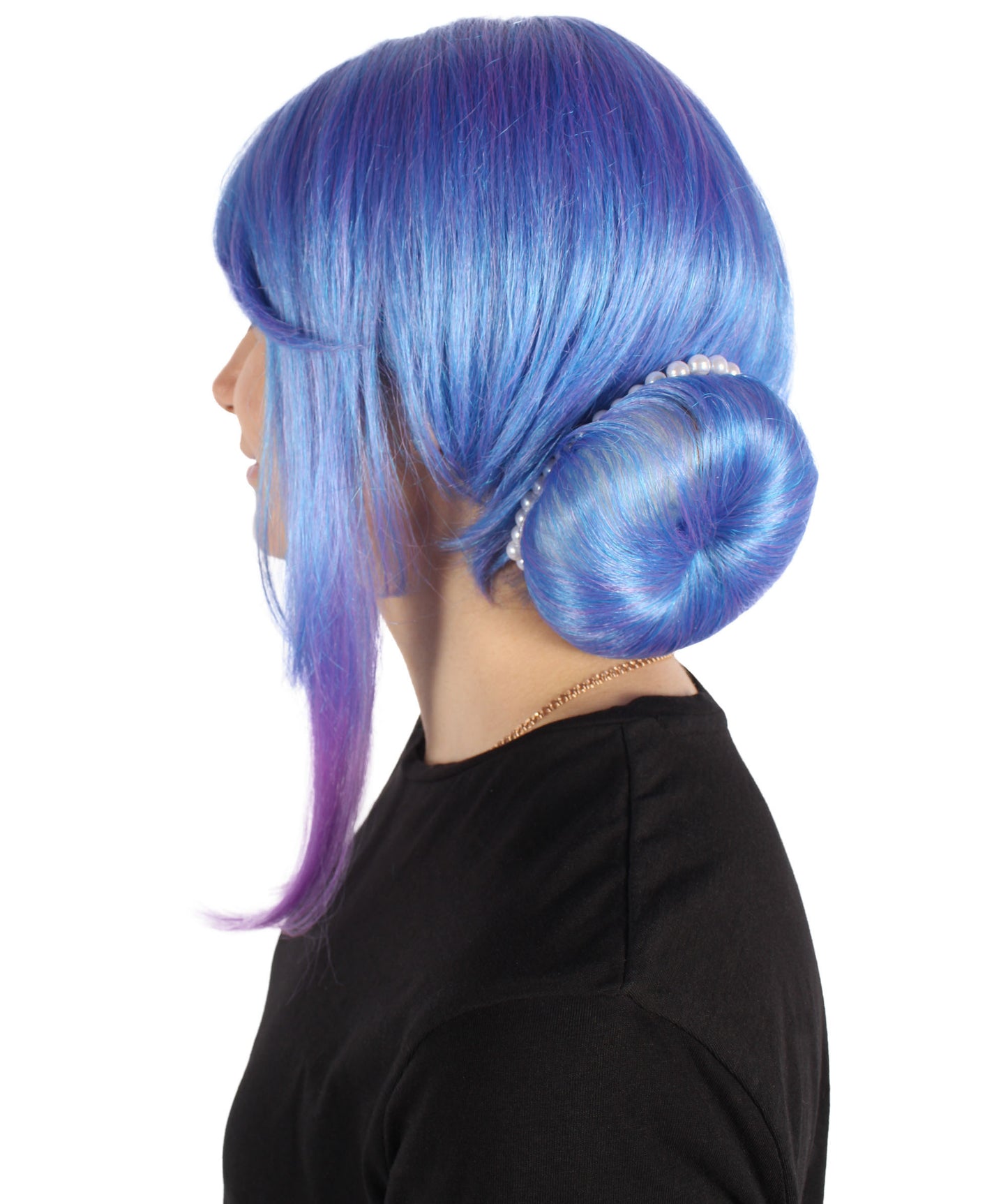 Wigs2you H-6930 大人用 レディース クリスタルローズ ダブルバン ブルー コスプレウィッグ|ハロウィンに最適|難燃性合成繊維