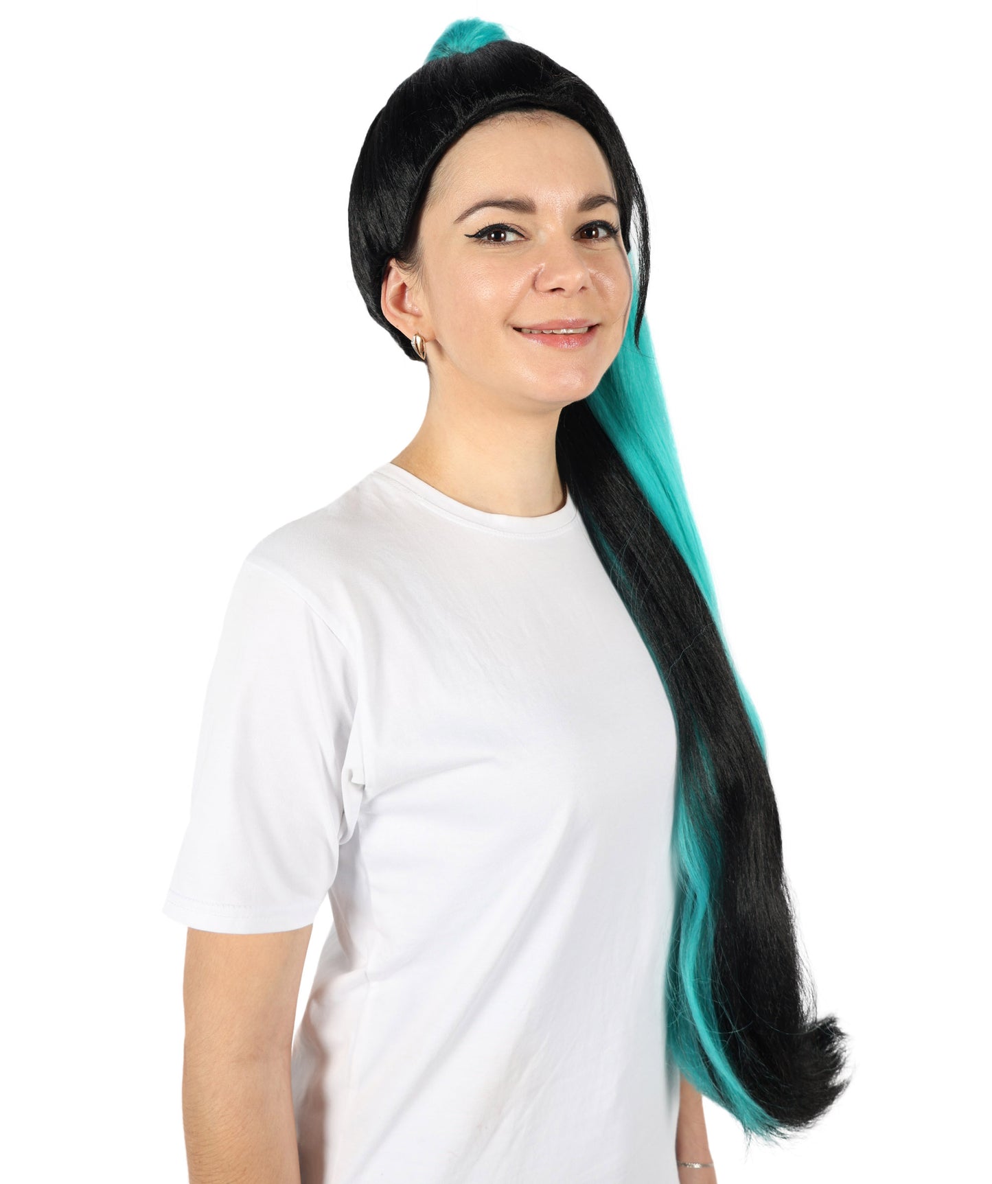 Wigs2you 大人女性 H-6877 LOL KDA The Baddest Kai'Sa コスプレウィッグ ロングポニーテール ハロウィンパーティーコスチュームウィッグ ハロウィンやテーマパーティーに最適 調節可能で快適なフィット感