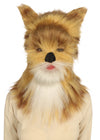 ハロウィンパーティープレミアムレディース H-5224 フォックスコレクション 白とブロンドの毛むくじゃらの猫のコスプレウィッグ&マスク 通気性のあるキャップレスキャップ