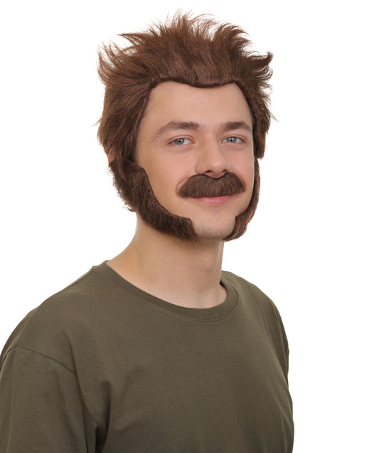 メンズ H-6082 コミック ブック ミュータント スーパーヒーロー ウルフ ウィッグ ハロウィンに最適 難燃性合成繊維